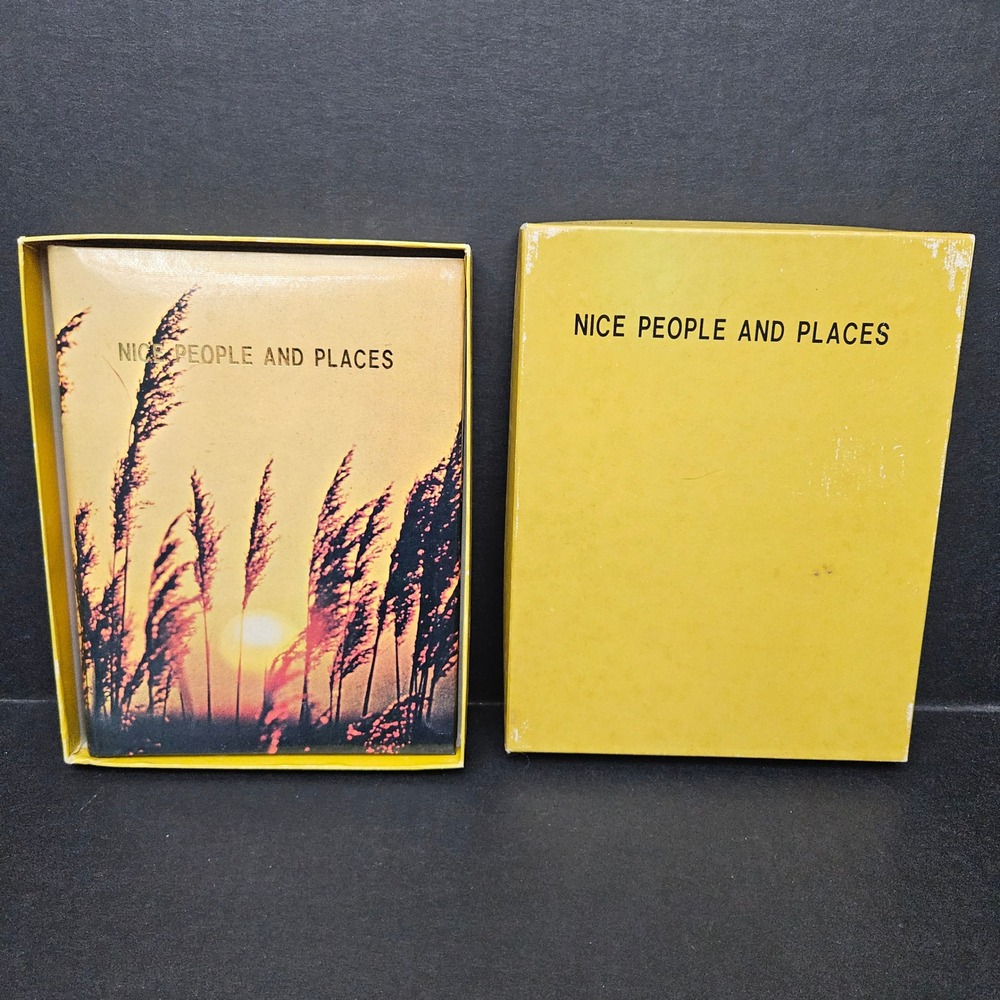 American Greetings Nice People & Places Address Book Vintage Yellow Sunset Japan